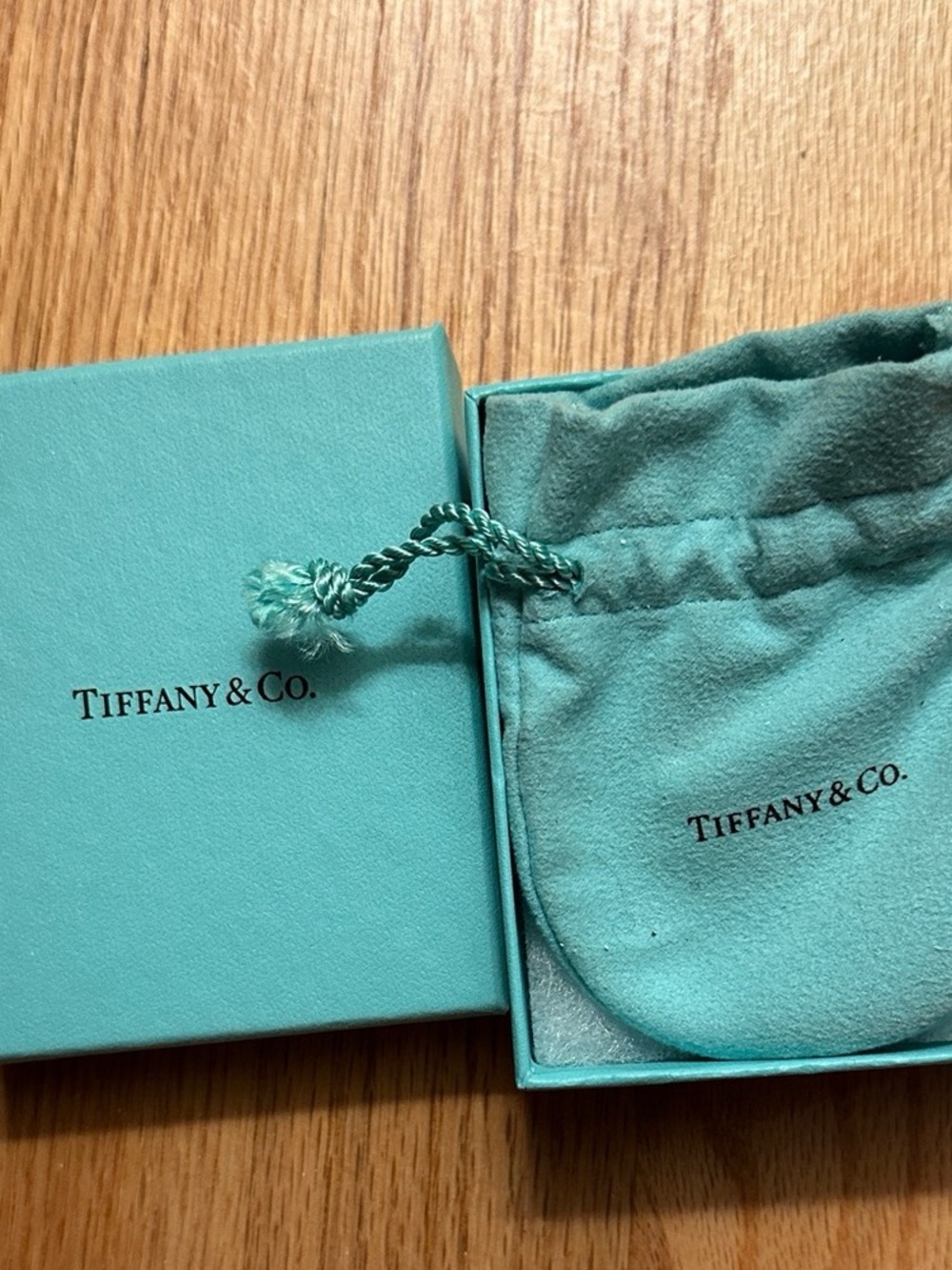 The blue box and pouch. Tiffany & Co. authentic blue box & drawstring pouch